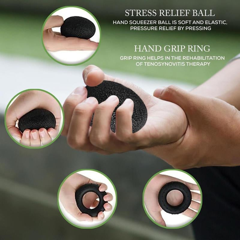 5-Piece Hand Grip Kit for Forearm Exercises, Durable and Ergonomic Design, Fitness Solutions USA