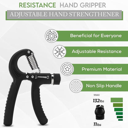 5-Piece Hand Grip Kit for Forearm Exercises, Durable and Ergonomic Design, Fitness Solutions USA