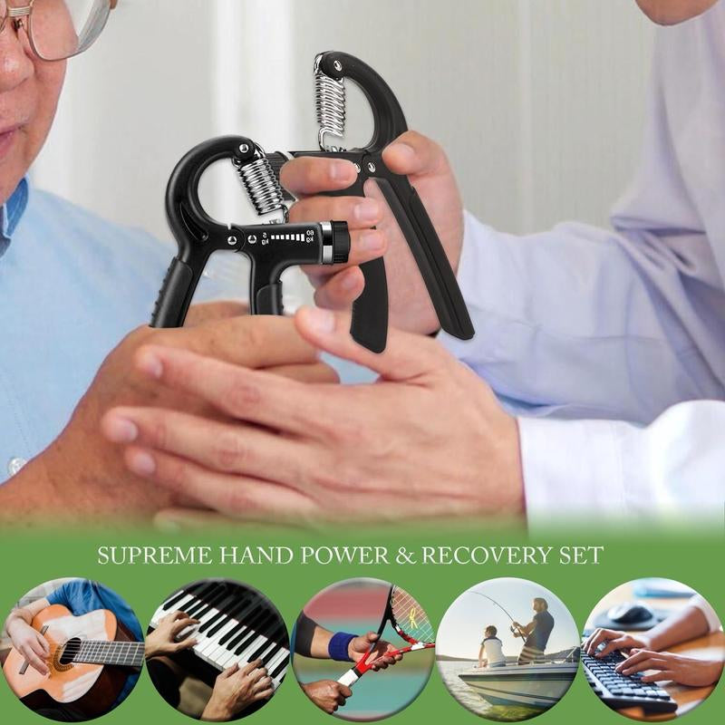 5-Piece Hand Grip Kit for Forearm Exercises, Durable and Ergonomic Design, Fitness Solutions USA